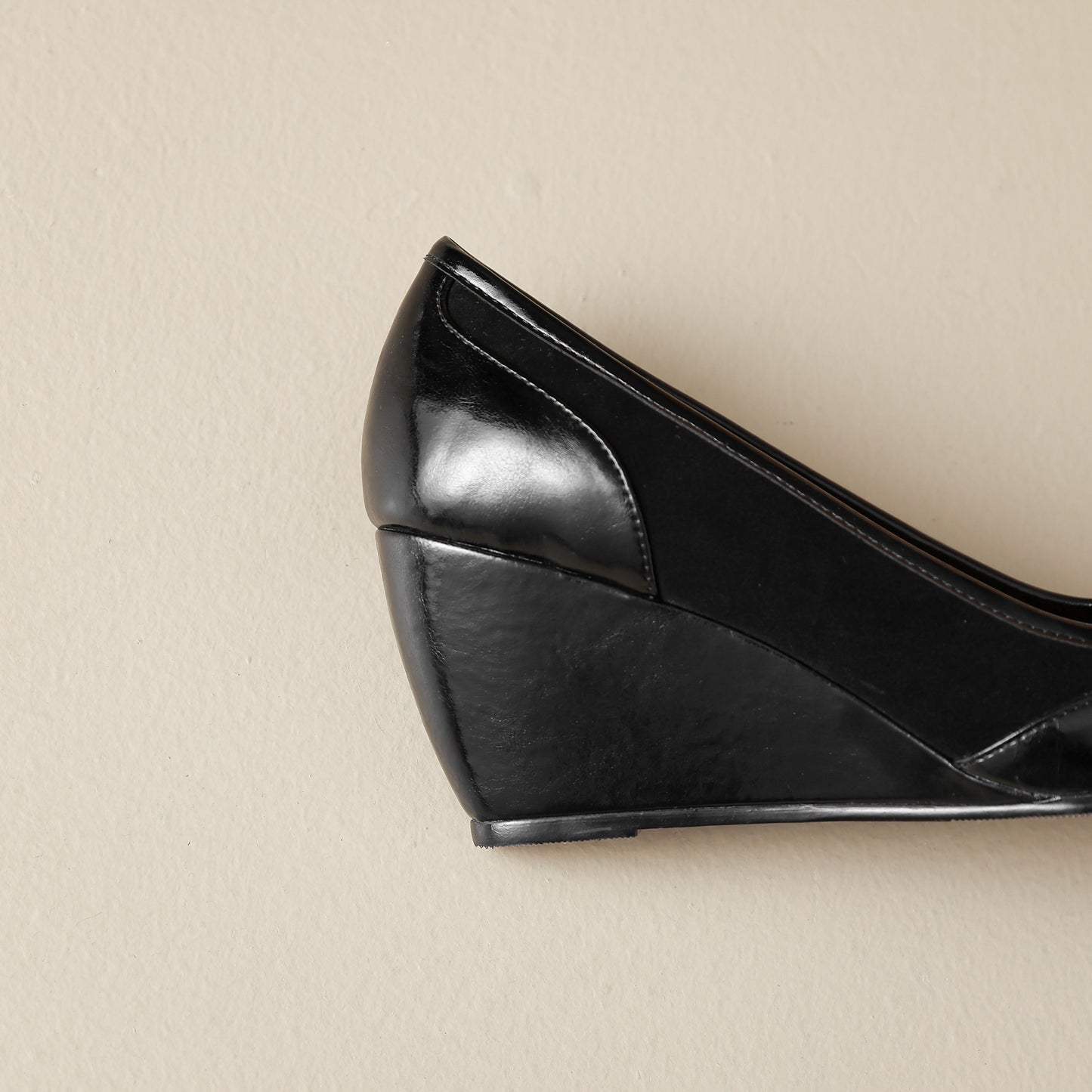 TinaCus Handmade Women's Suede Leather Round Toe Slip On Mid Wedge Heel Pumps Shoes