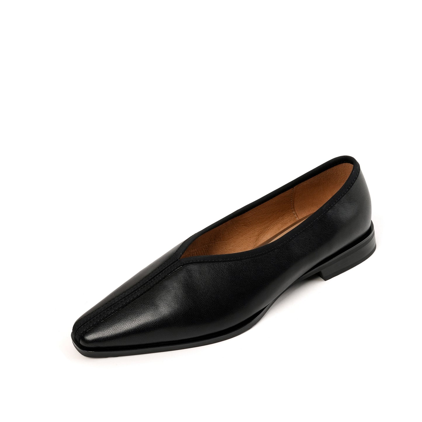 TinaCus Handmade Pointed Toe Genuine Leather Comfortable Slip On Women's Flat Shoes