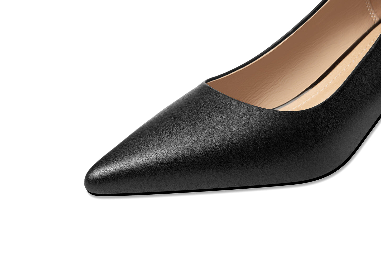 TinaCus Genuine Leather Pointed Toe Handmade Cone Heels Women's Pumps Shoes