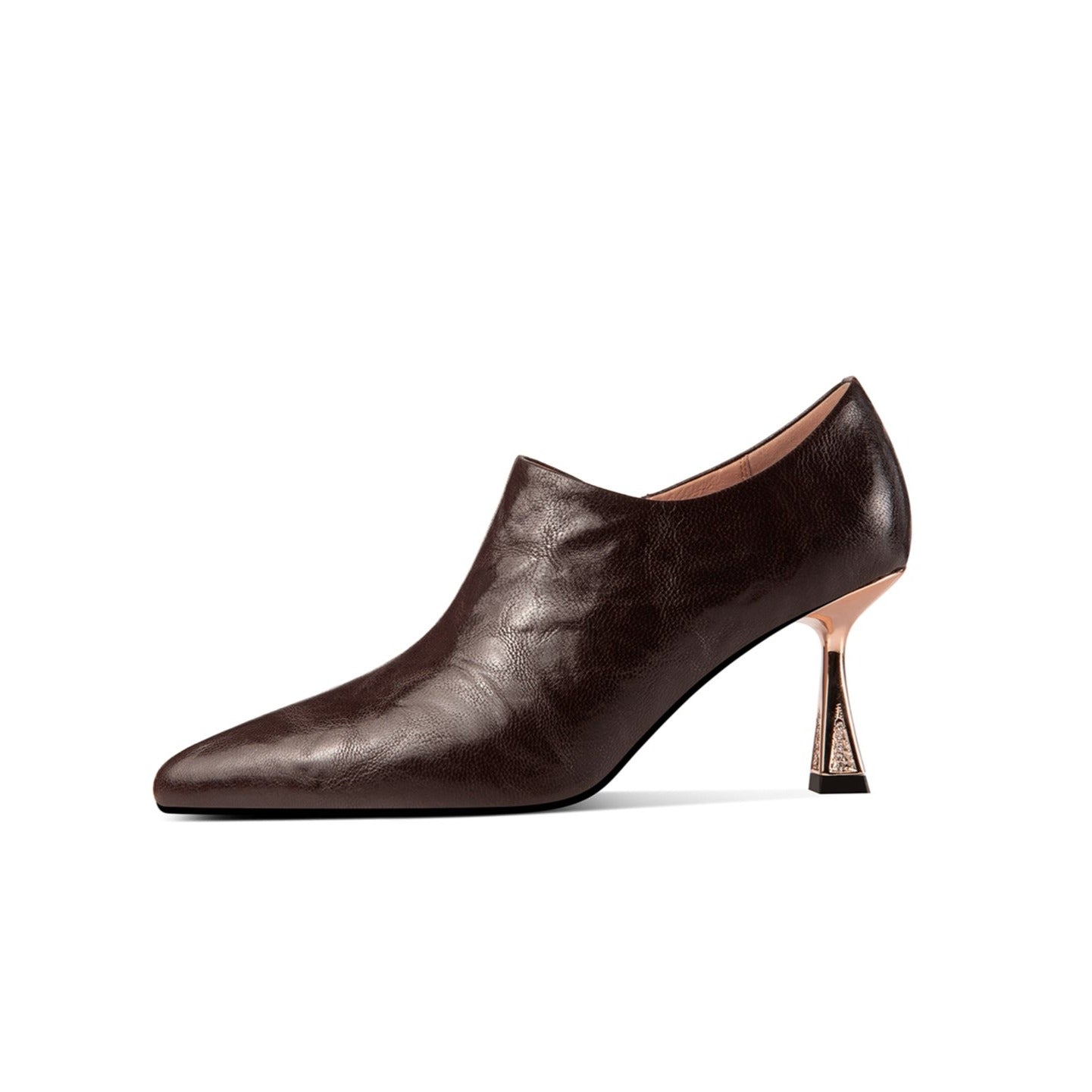 TinaCus Handmade  Genuine Leather Women's Side Zip Up Stiletto Heel Pumps