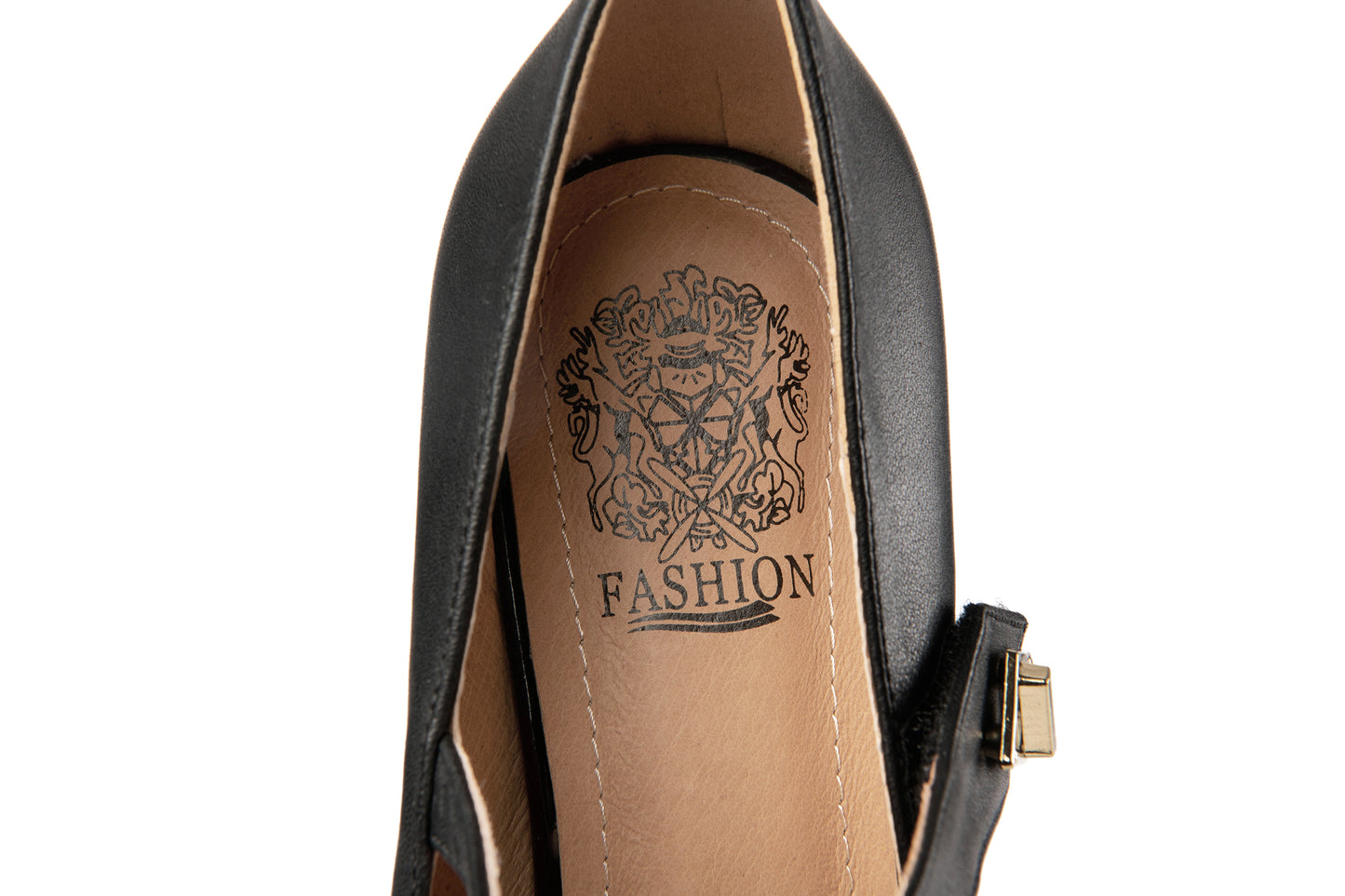 TinaCus Pointed Toe Genuine Leather Handmade Buckle Belt Graceful Women's Mid Heels Pumps Shoes