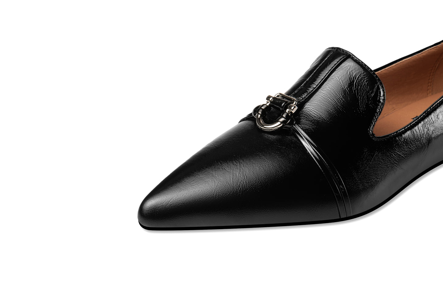 TinaCus Handmade Genuine Leather Women's Slip On Flat Heel Shoes