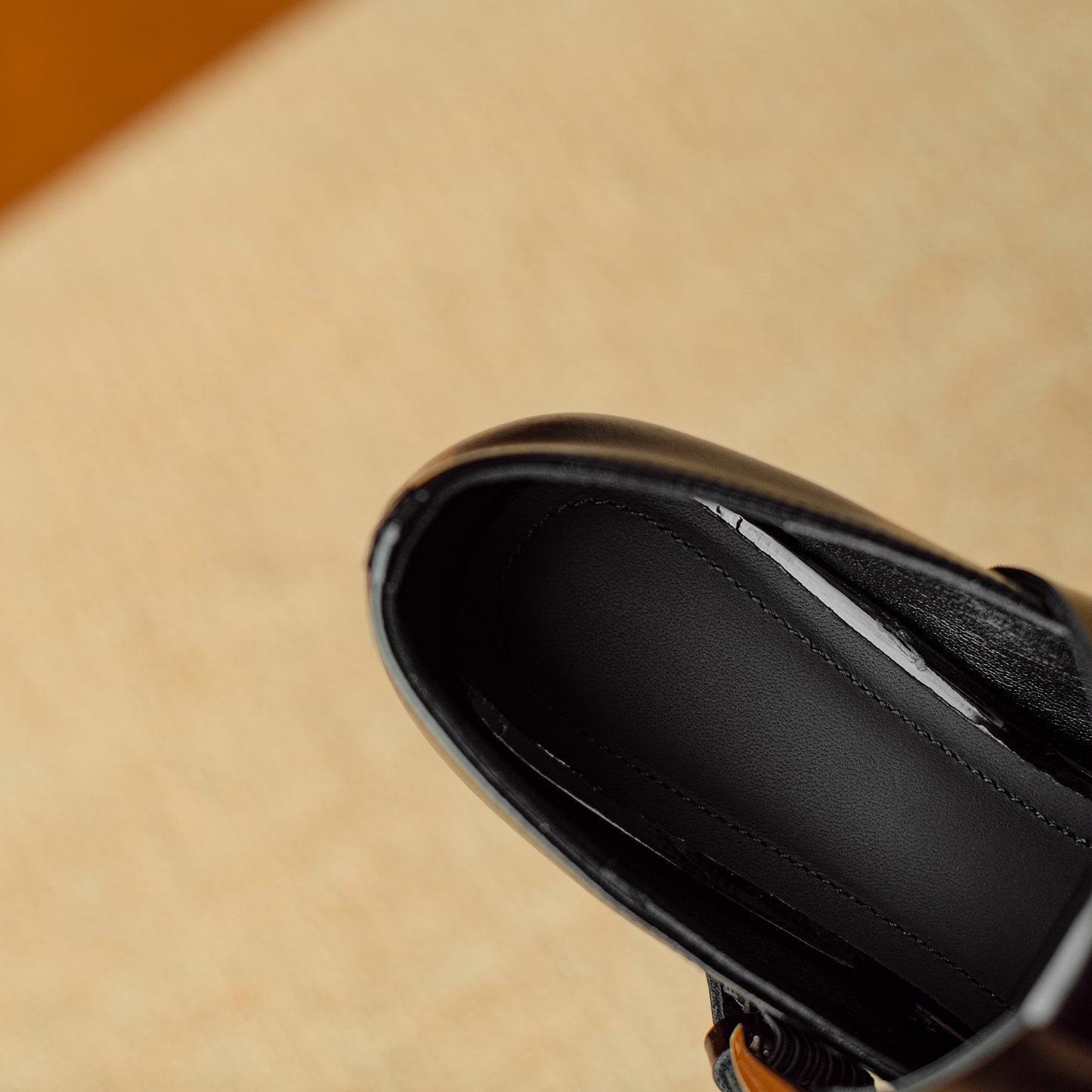 TinaCus Genuine Leather Women's Square Toe Handmade Strap Buckle Mid Chunky Heels Stylish Mary Jane Shoes