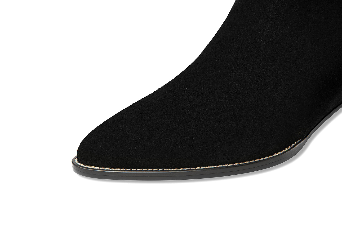 TinaCus Women's Pointed Toe Suede Leather Handmade Inner Heels Side Zip Up Casual Ankle Boots