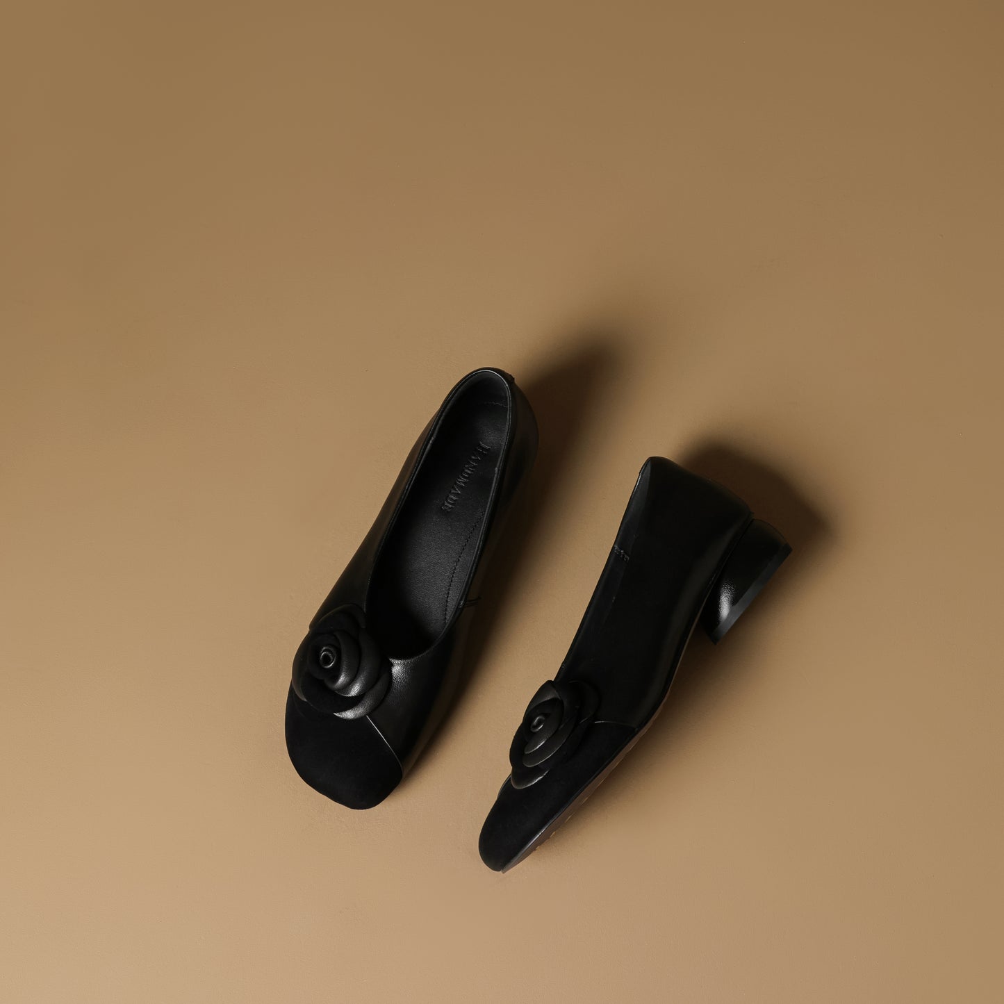 TinaCus Handmade Women's Genuine Leather Floral Closed Toe Lightweight Dressy Ballet Shoes