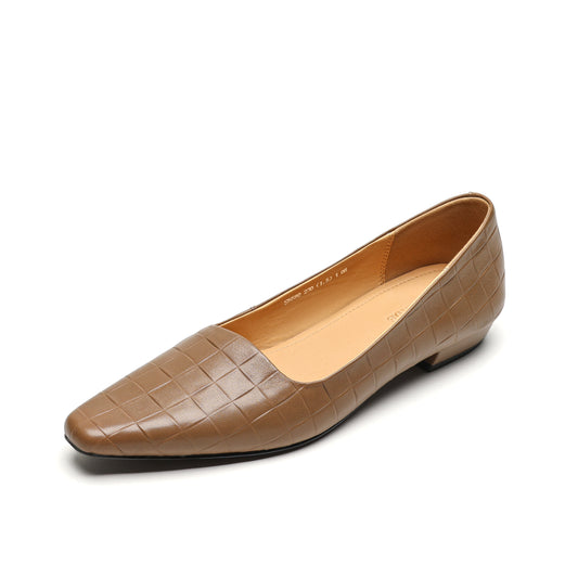 TinaCus Damen-Schuhe aus echtem Leder, handgefertigt, bequem, flach