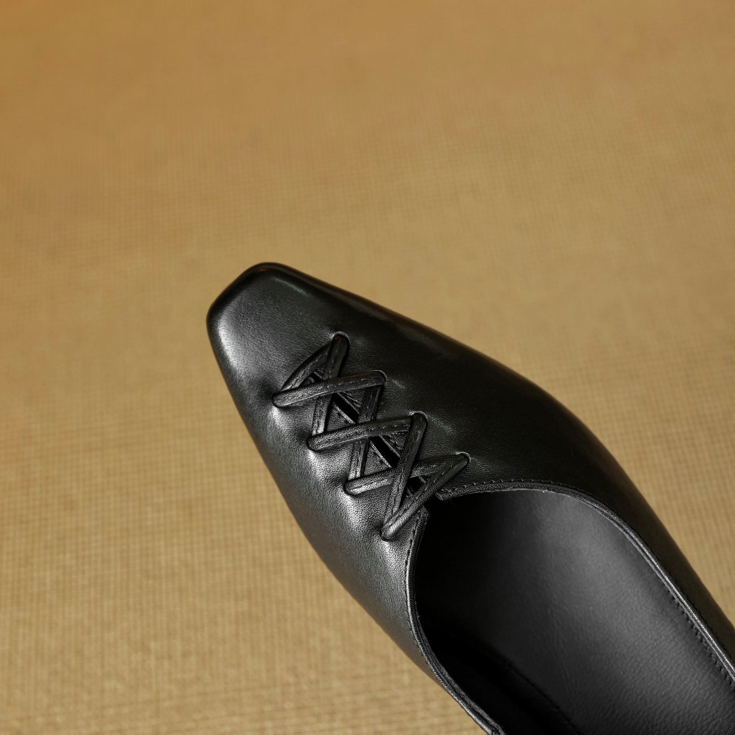 TinaCus Genuine Leather Women's Square Toe Handmade Flats Office Lady Slip on Loafers Shoes