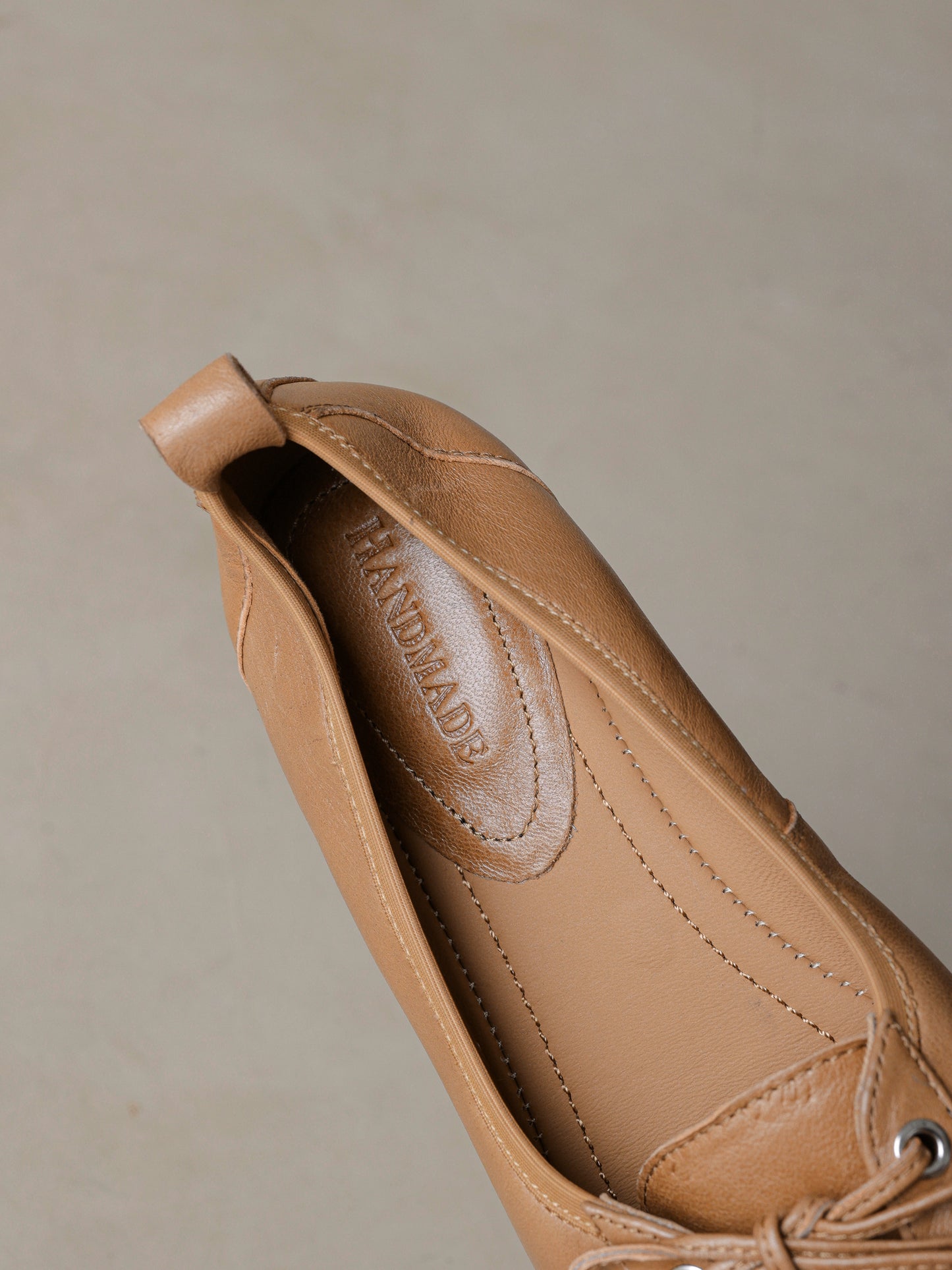 TinaCus Women's Slip On Ballet Flats Handmade Genuine Leather Lace-up Design Round Toe Daily Casuall Shoes