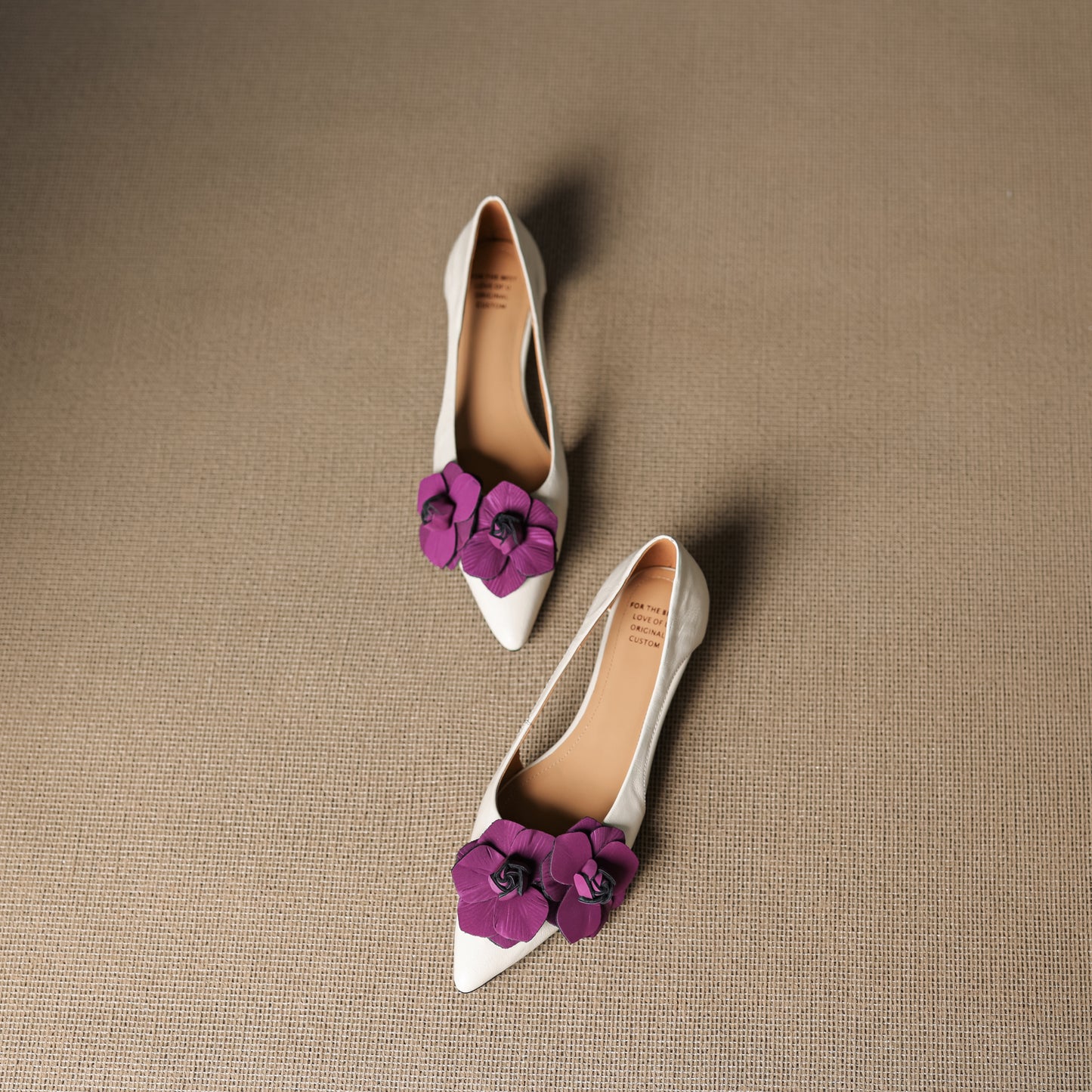 TinaCus Handmade Women's Genuine/Suede Leather Flower Decor Hollow-Out Slip On Pointed Toe Ballet Flats