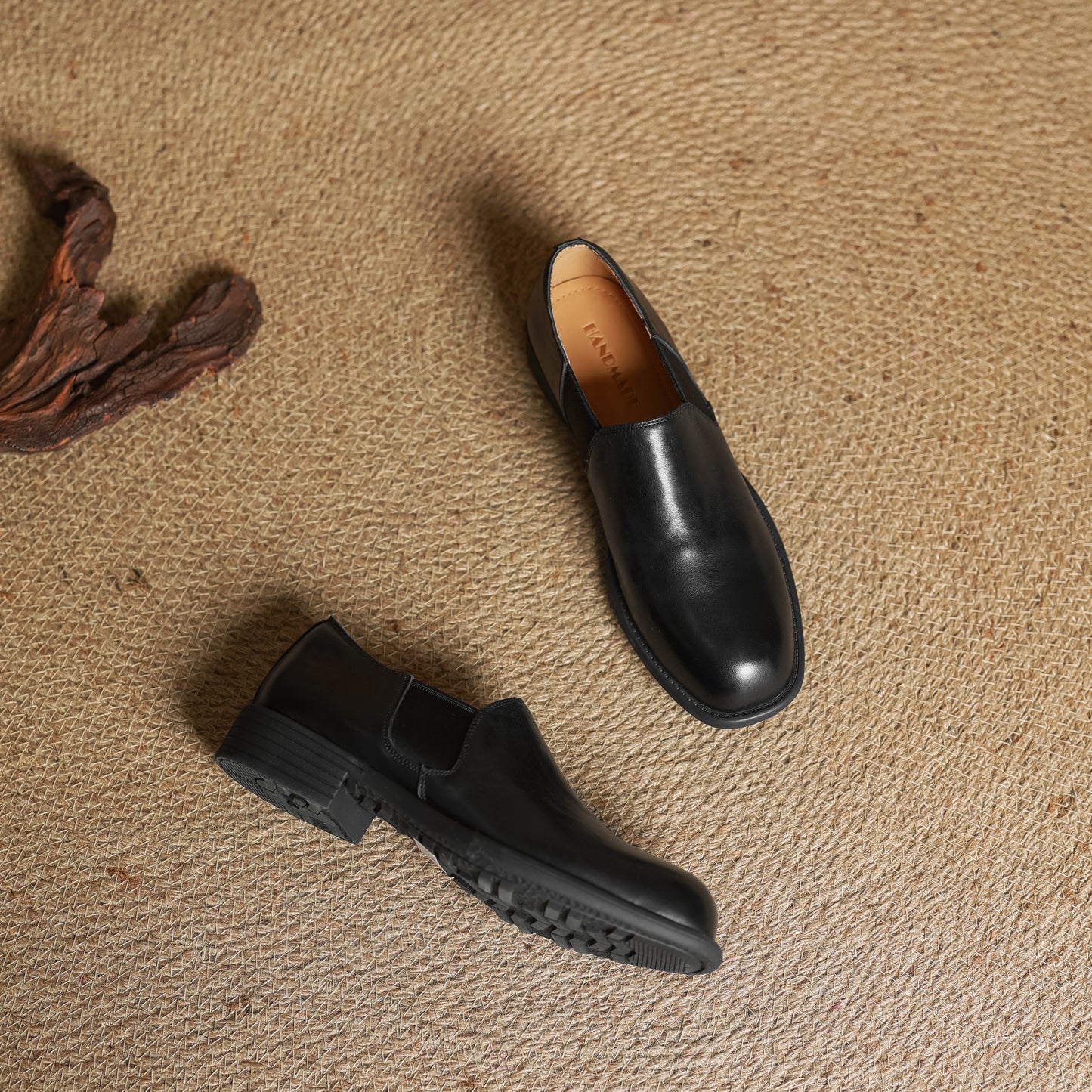 TinaCus Handmade Women's Genuine Leather Round Toe Slip On Casual Work Office Loafer Shoes