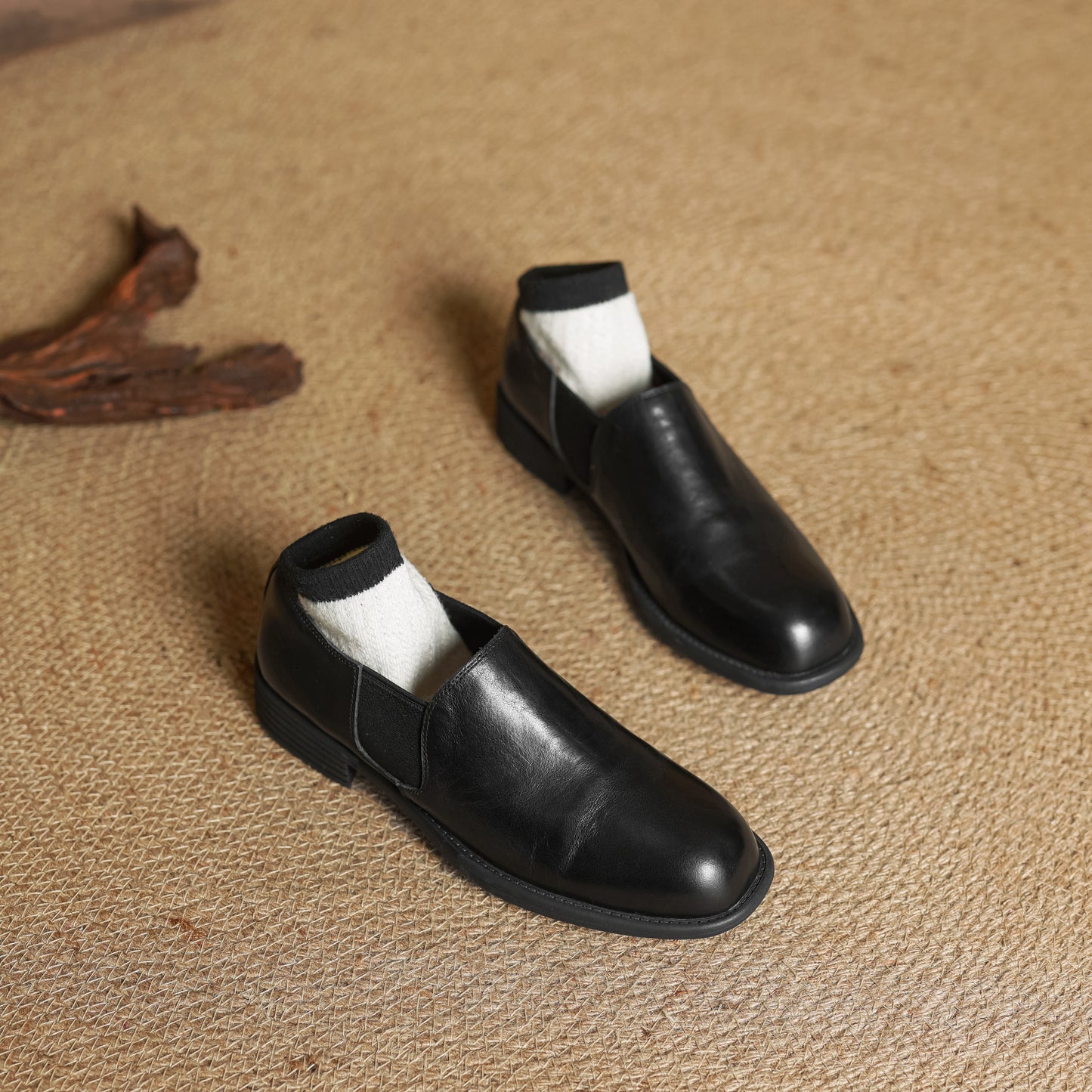 TinaCus Handmade Women's Genuine Leather Round Toe Slip On Casual Work Office Loafer Shoes