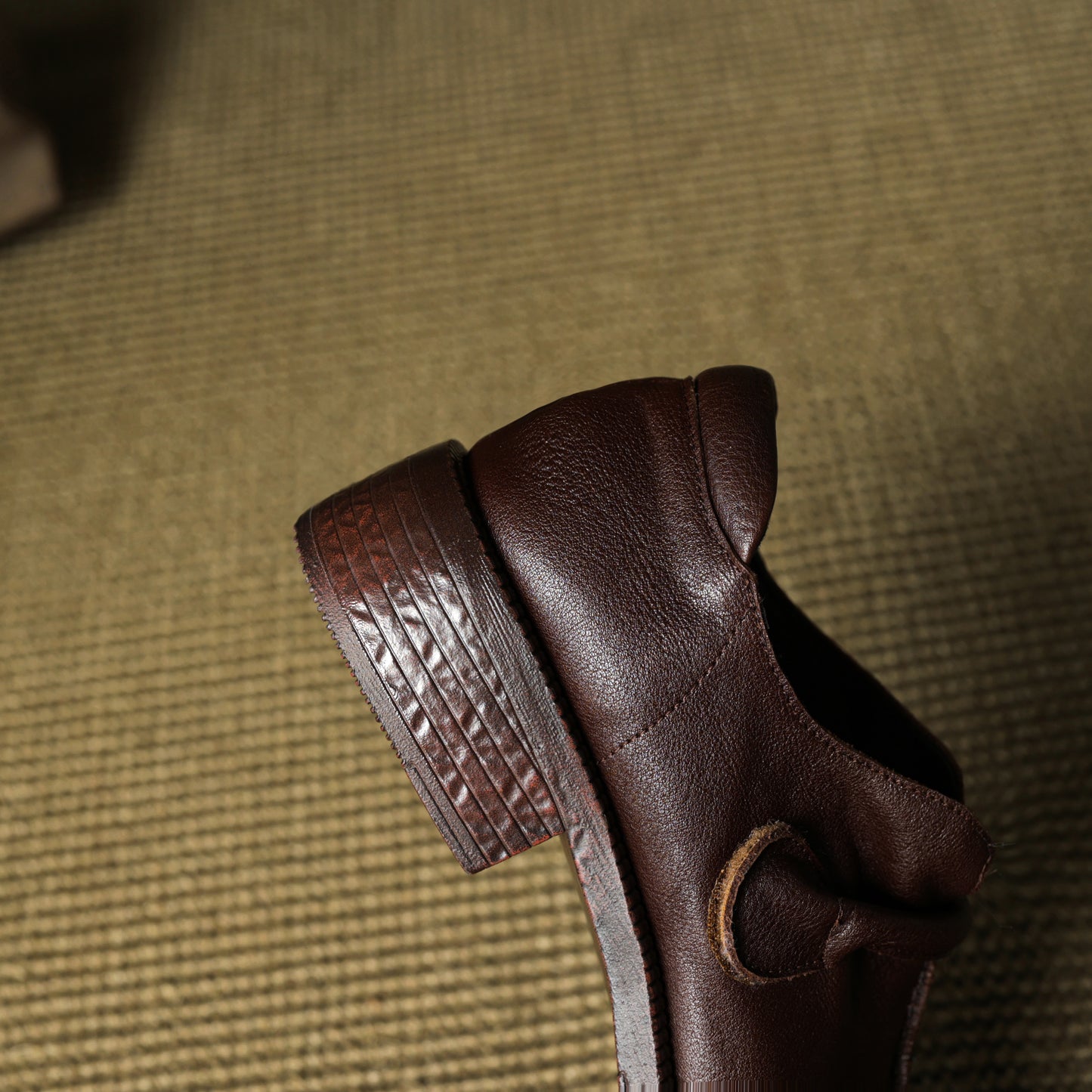 TinaCus Women's Round Toe Soft Genuine Leather Handmade Low Chunky Heels Casual Loafers Shoes