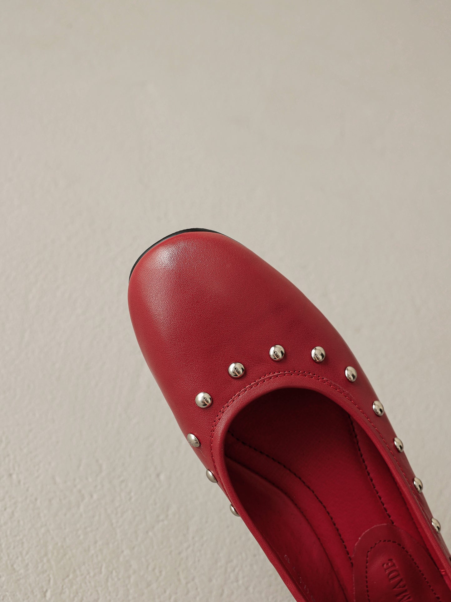 TinaCus Women's Studded Round Toe Low Block Heel Loafers Shoes