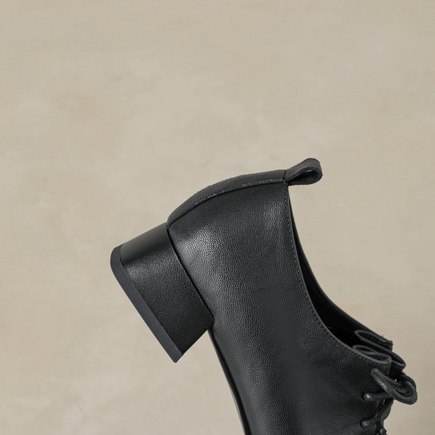 TinaCus Women's Square Toe Lace up Oxford Shoes Genuine Leather Handmade Low Chunky Heels