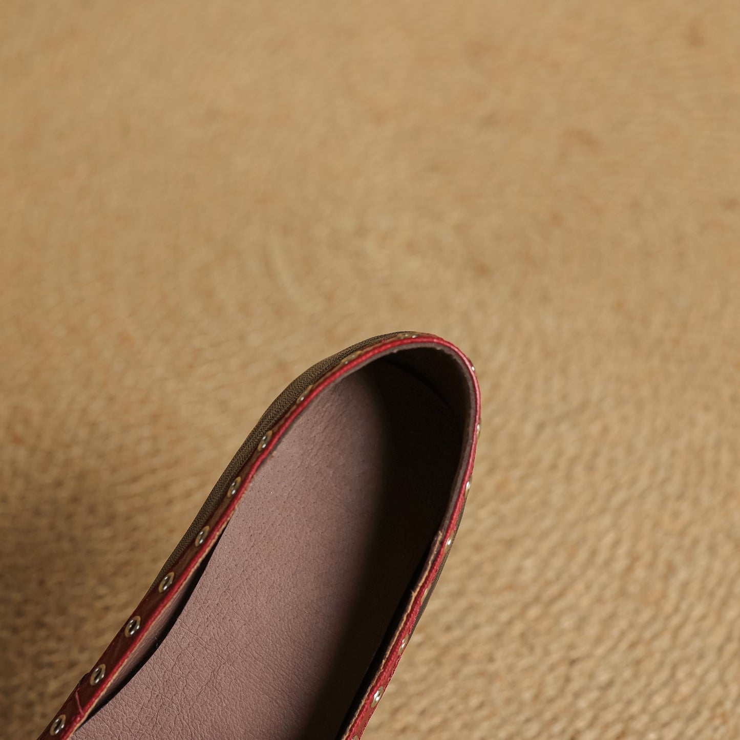 TinaCus Handmade Women's Genuine Leather Slip On Perforated Round Toe Dress Ballet Flat