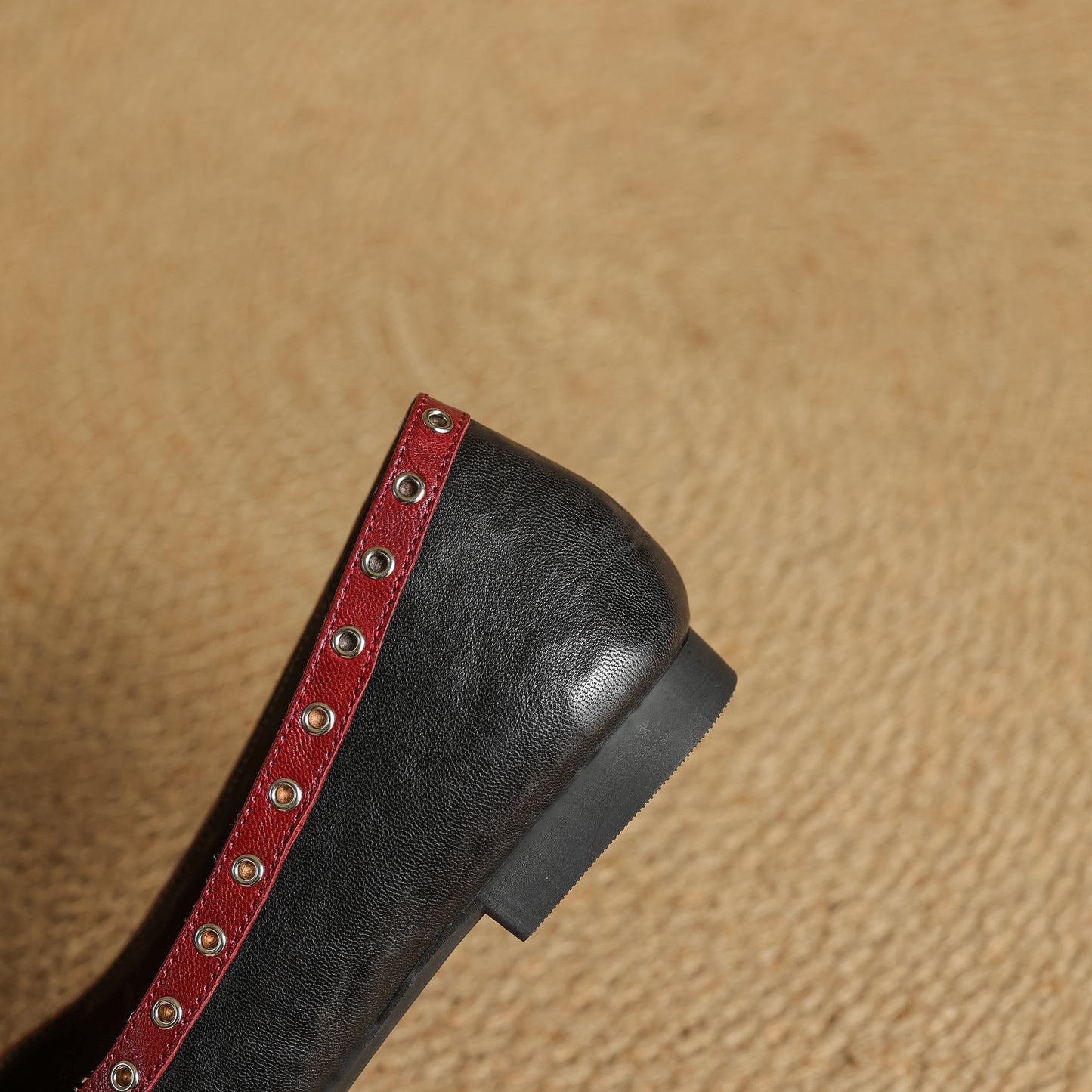 TinaCus Handmade Women's Genuine Leather Slip On Perforated Round Toe Dress Ballet Flat