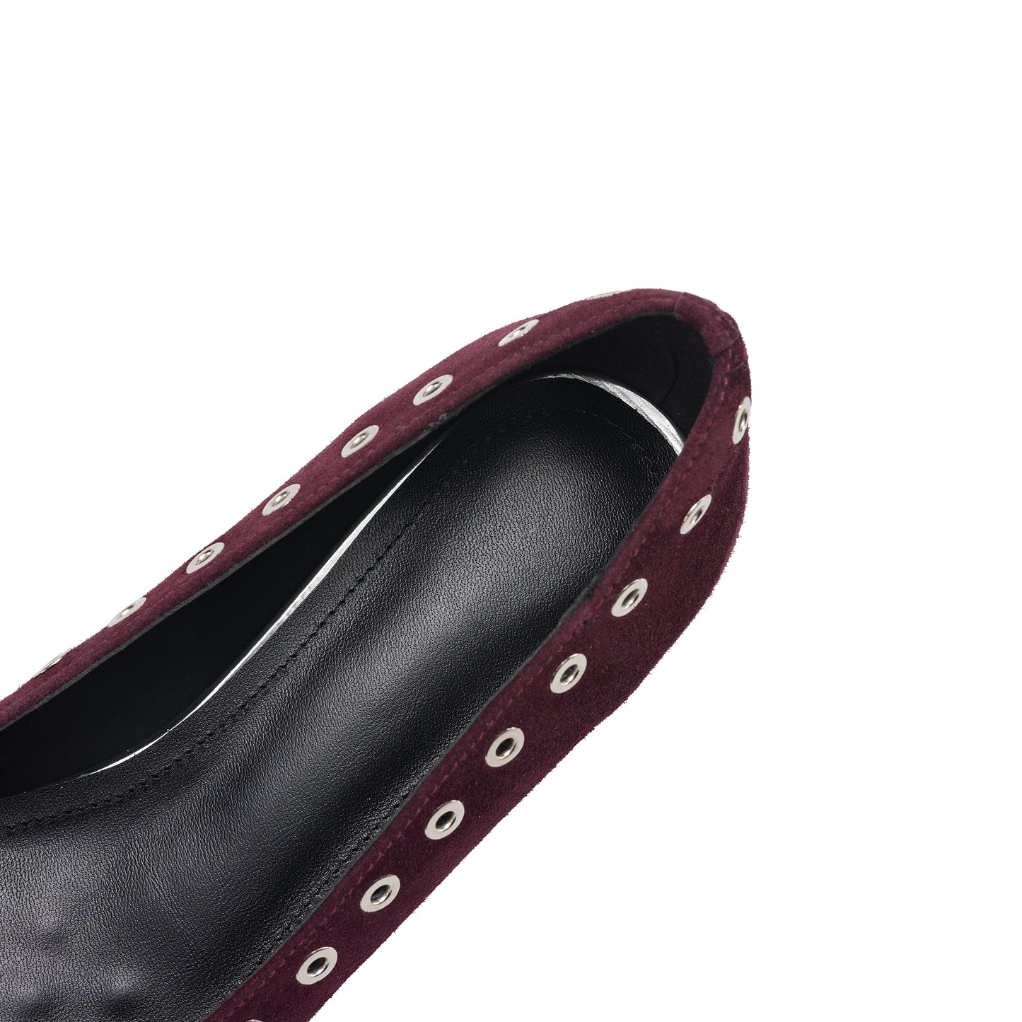 TinaCus Women's Ballet Flats Handmade Suede Leather Square Toe Hollow-Out Comfort Loafer Shoes Party Business