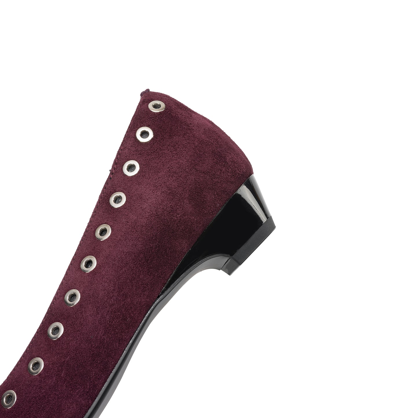 TinaCus Women's Ballet Flats Handmade Suede Leather Square Toe Hollow-Out Comfort Loafer Shoes Party Business