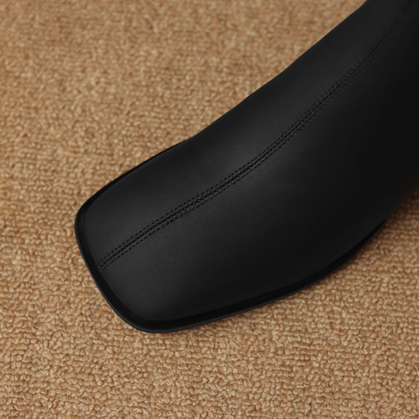 TinaCus Women's Genuine Leather Handmade Side Zipper Square Toe Block Low Heel Ankle Booties