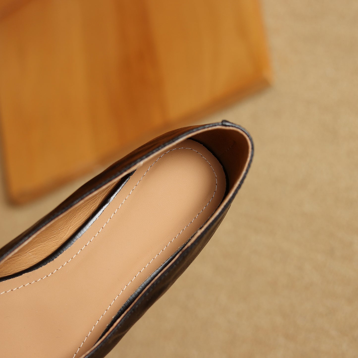 TinaCus Handmade Women's Genuine Leather Square Toe Slip On Patchwork Low Heel Office Dress Loafer Shoes