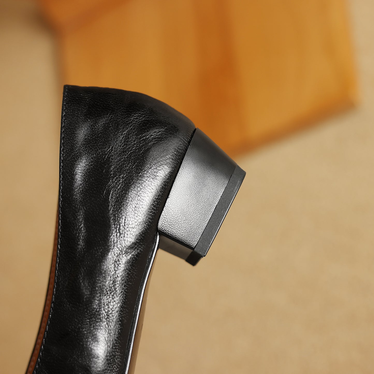 TinaCus Handmade Women's Genuine Leather Square Toe Slip On Patchwork Low Heel Office Dress Loafer Shoes