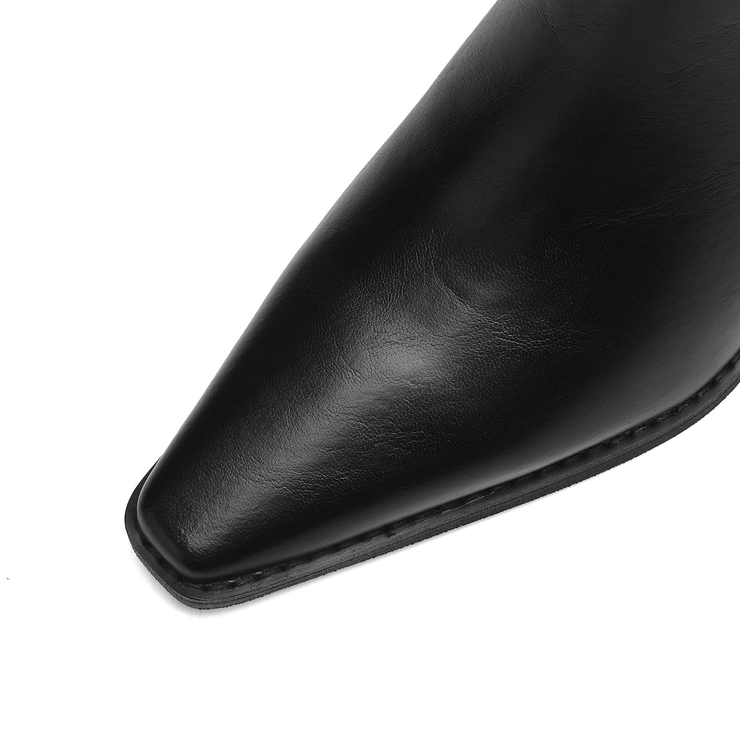 TinaCus Women's Genuine Leather Handmade Wedge Heel Side Zip Up Cowgirl Western Boots