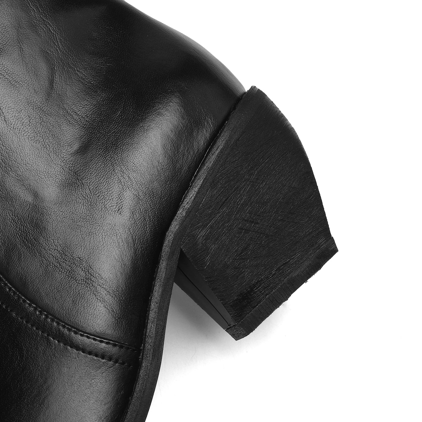 TinaCus Women's Genuine Leather Handmade Wedge Heel Side Zip Up Cowgirl Western Boots