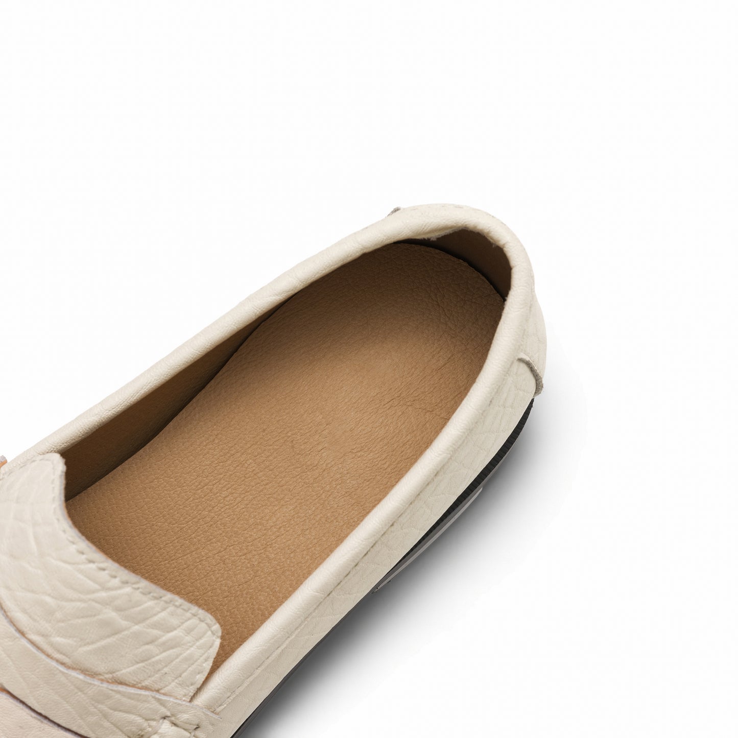 TinaCus Handmade Women's Penny Loafers Round Toe Genuine Leather Ruched Slip-on Shoes Comfortable Office Business