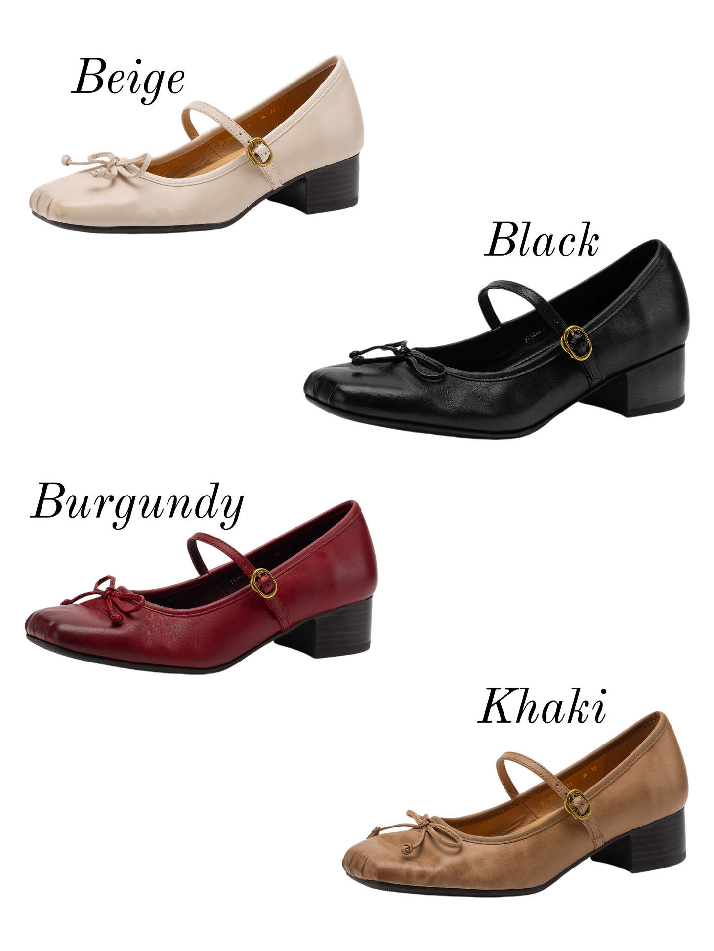 TinaCus Women’s Cute Bowtie Block Heel Mary Jane Pumps