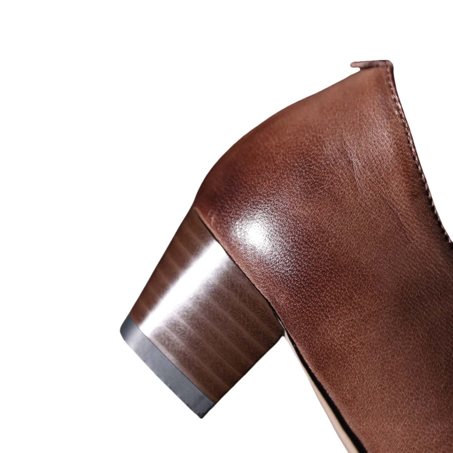 TinaCus Handmade Women's Genuine Leather Pointed Toe V-Cutting Low Heel Loafers Pumps