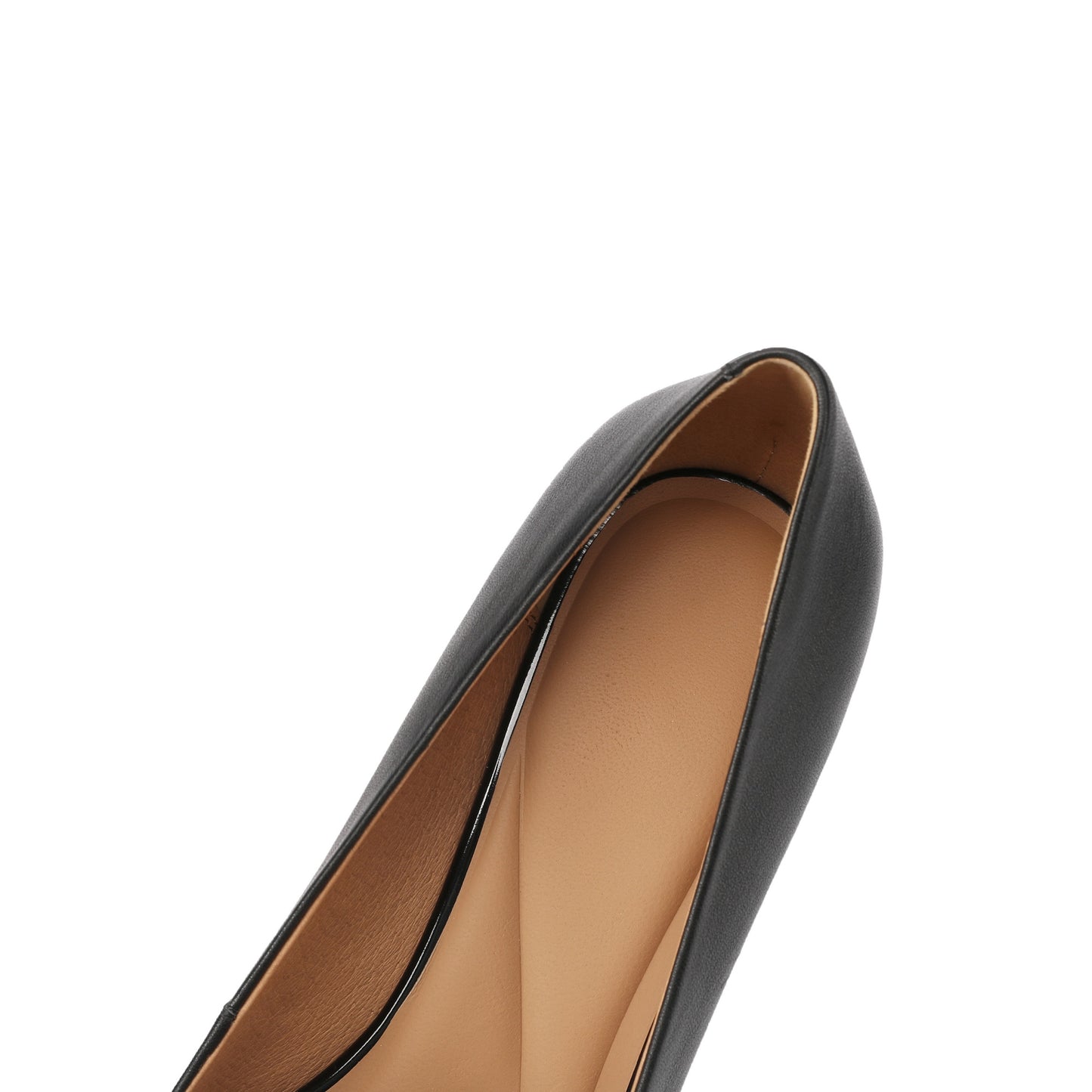 TinaCus Women's Square Toe Genuine Leather Mid Block Heels Handmade Slip On Pumps Shoes