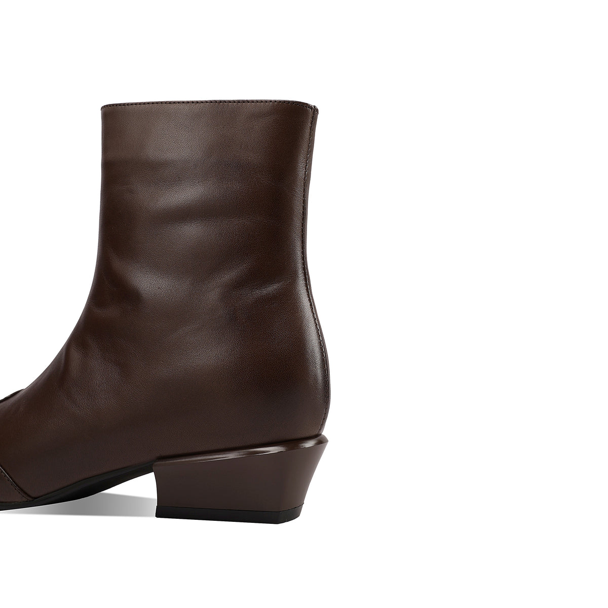 TinaCus Women's Square Toe Side Zipper Low Cuban Heel Casual Ankle Boots