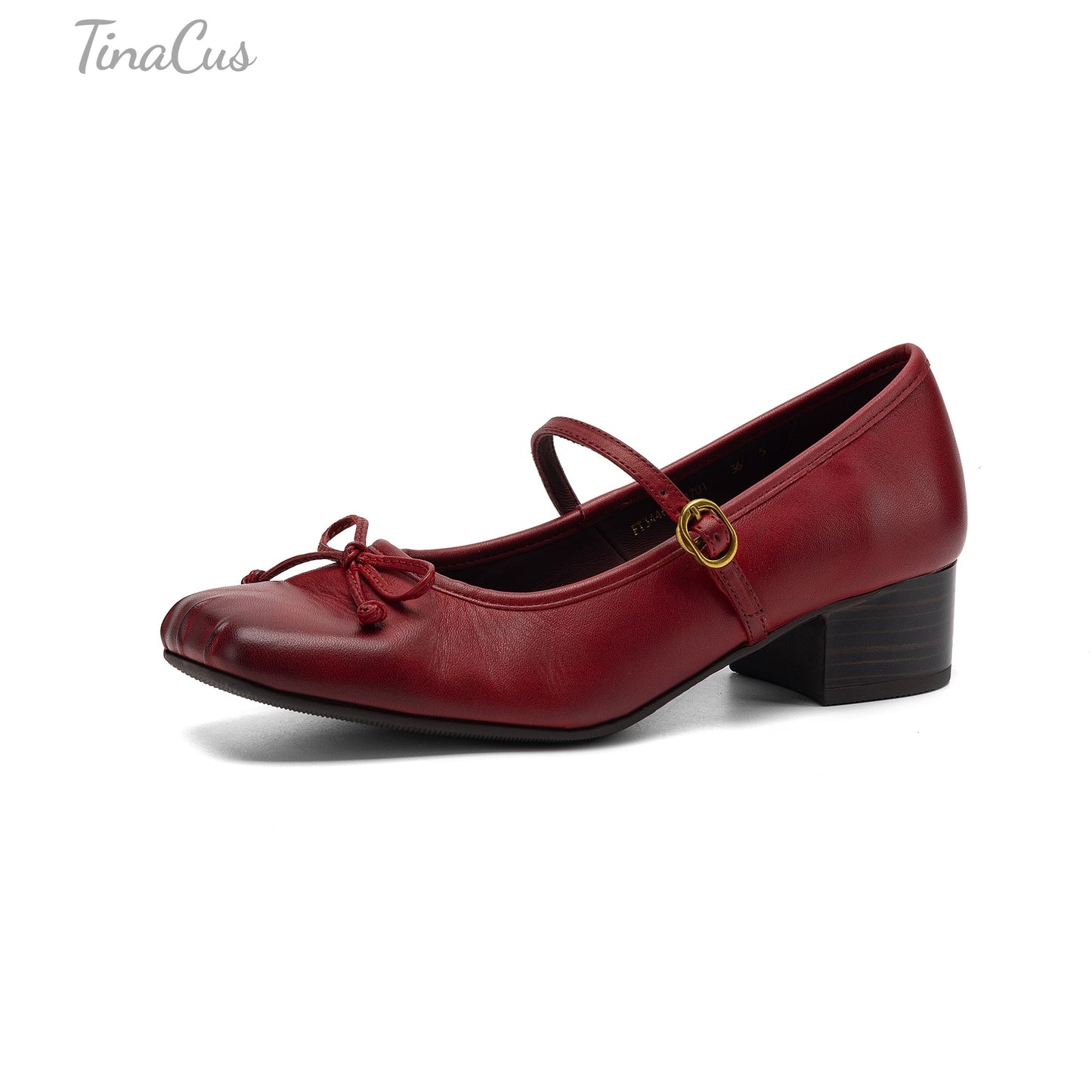 TinaCus Women’s Cute Bowtie Block Heel Mary Jane Pumps