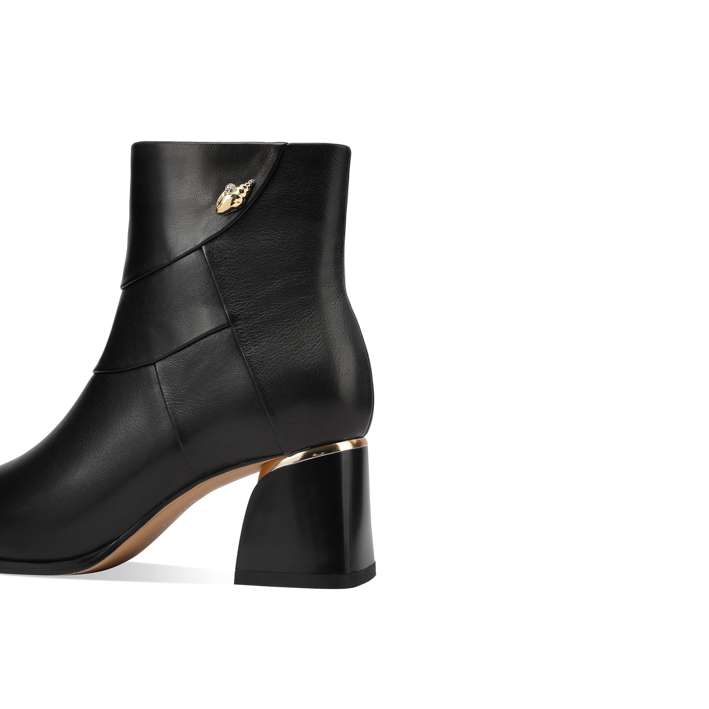 TinaCus Women's Handmade Ankle Boots Genuine Leather Patchwork Pointed Toe Side Zipper Block Heel Short Booties