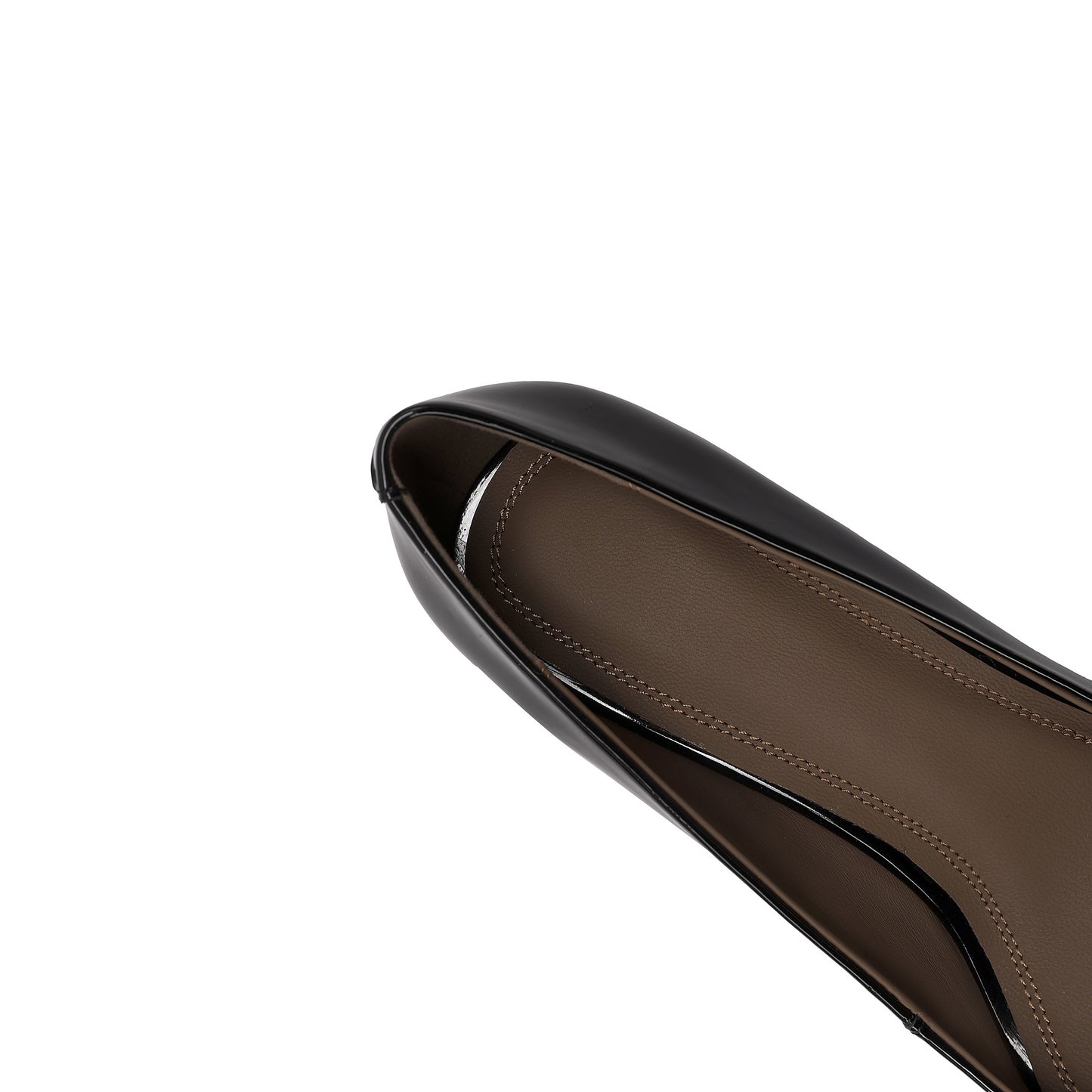 TinaCus Glossy Patent Leather Women's Square Toe Handmade Crystal Chunky Heels Loafers Shoes with Bowknot