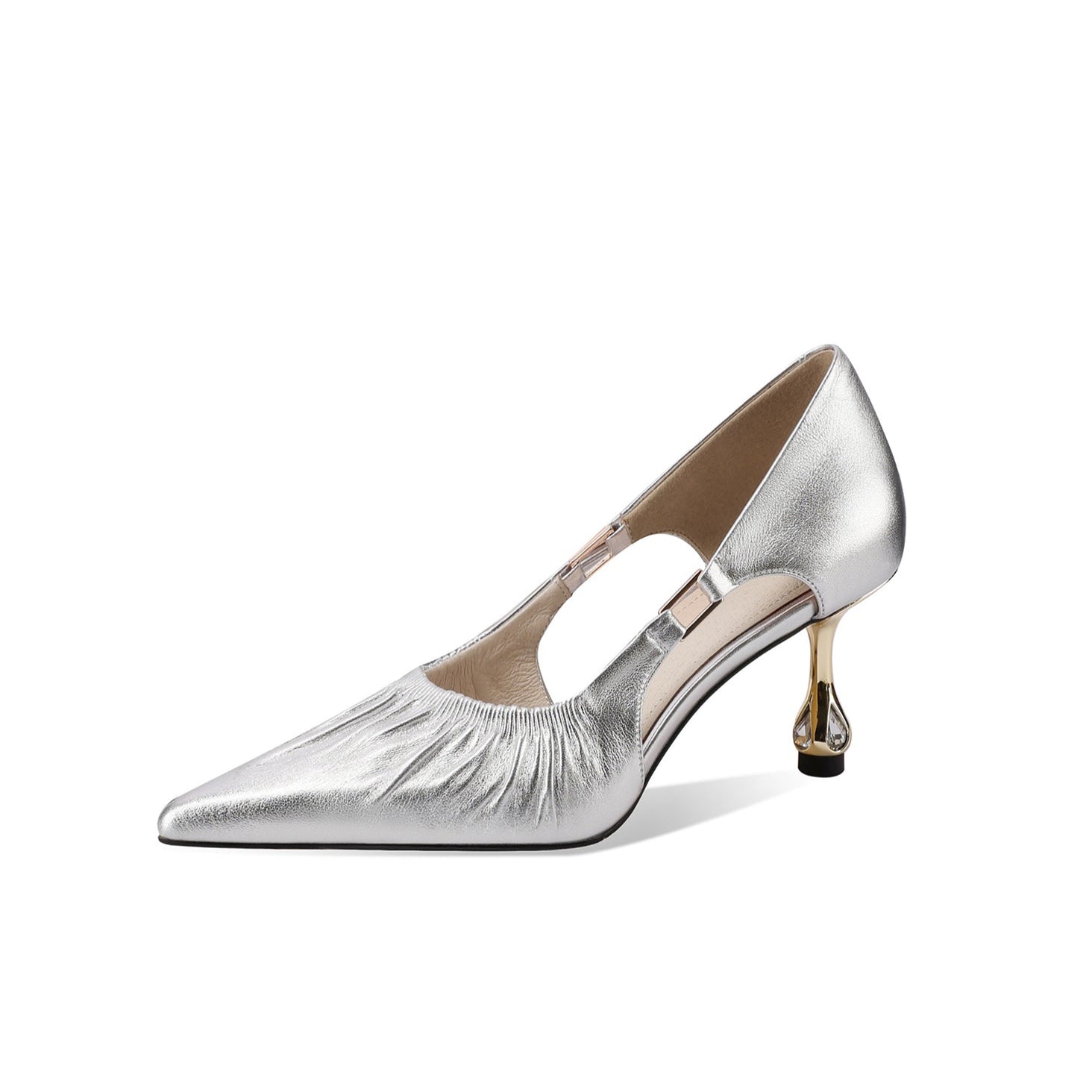 TinaCus Women's Handmade Embossed Genuine Leather Clear Pointed 並行輸入品 Retro Loafers Shoes TinaCus Handmade Genuine Leather Ankle High