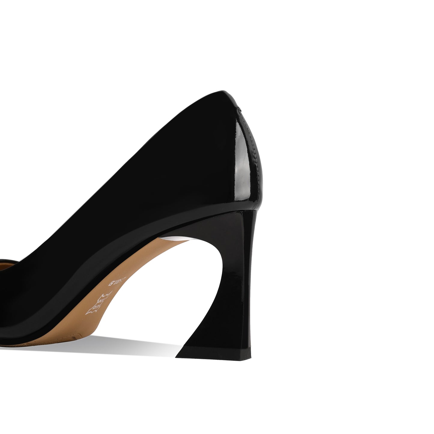 TinaCus Patent Leather Women's Square Toe Handmade Spool High Heels Office Lady Pumps Shoes