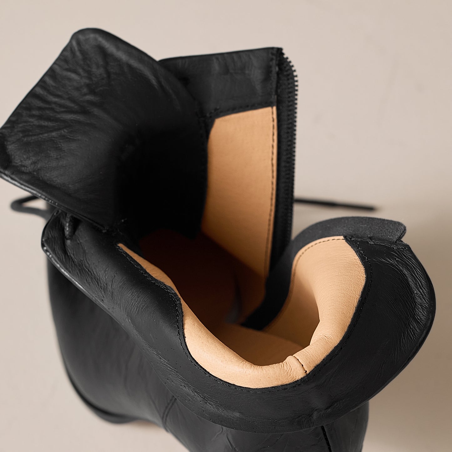 TinaCus Women's Selftie& Zipper Short Boots Pointed Toe Genuine Leather High Heels Stylish Ankle Boots