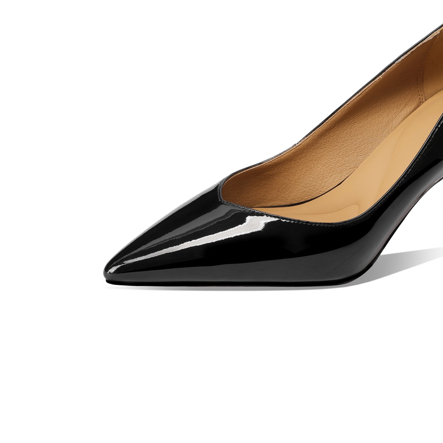 TinaCus Handmade Women's Patent Leather Simply Pointed Toe Dressy Office Pumps Shoes