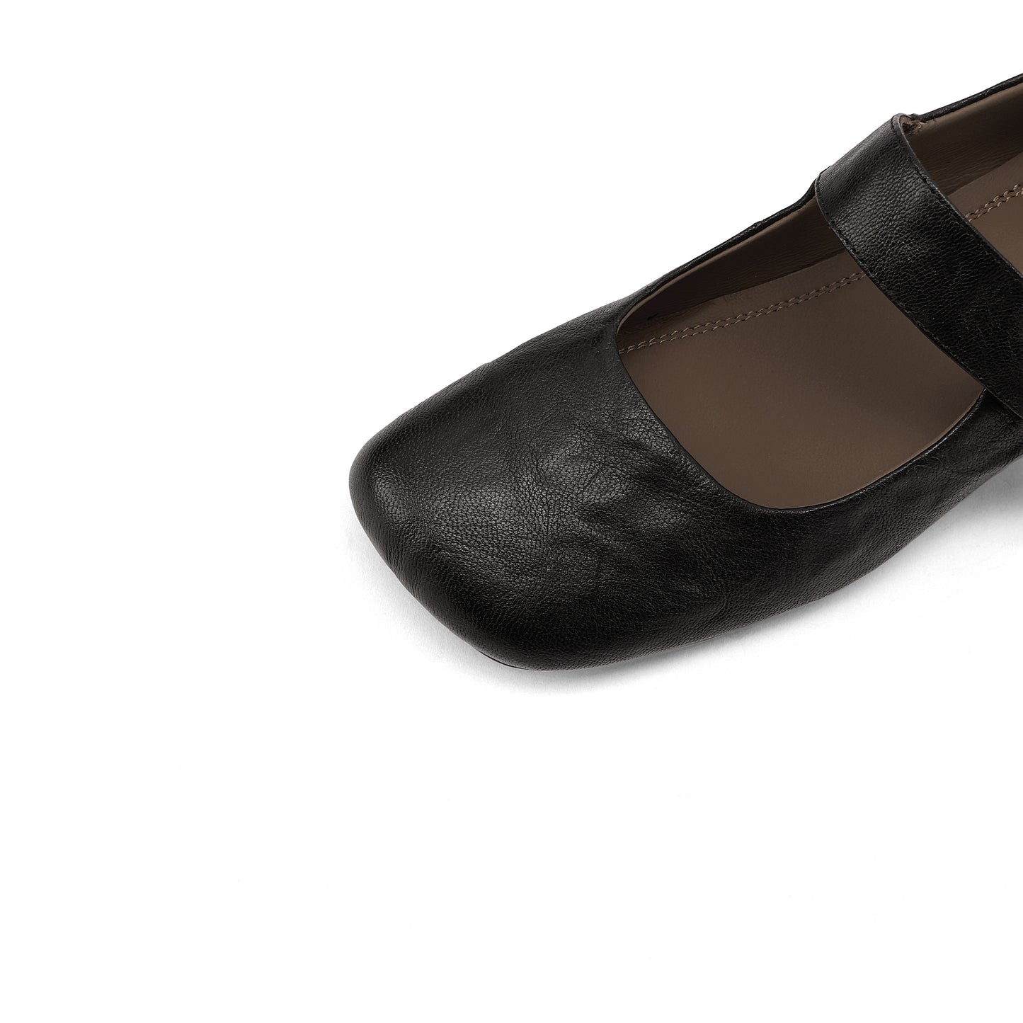 TinaCus Women's Genuine Leather Square Toe Mary Jane Shoes
