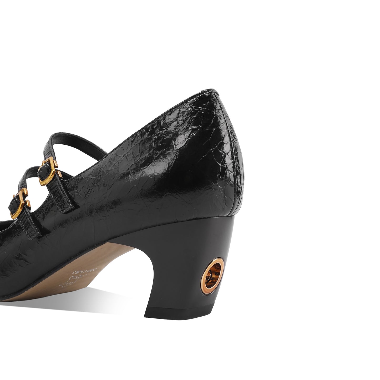 TinaCus Genuine Leather Women's Square Toe Handmade Belt Buckles Low Heels Chic Pumps Shoes