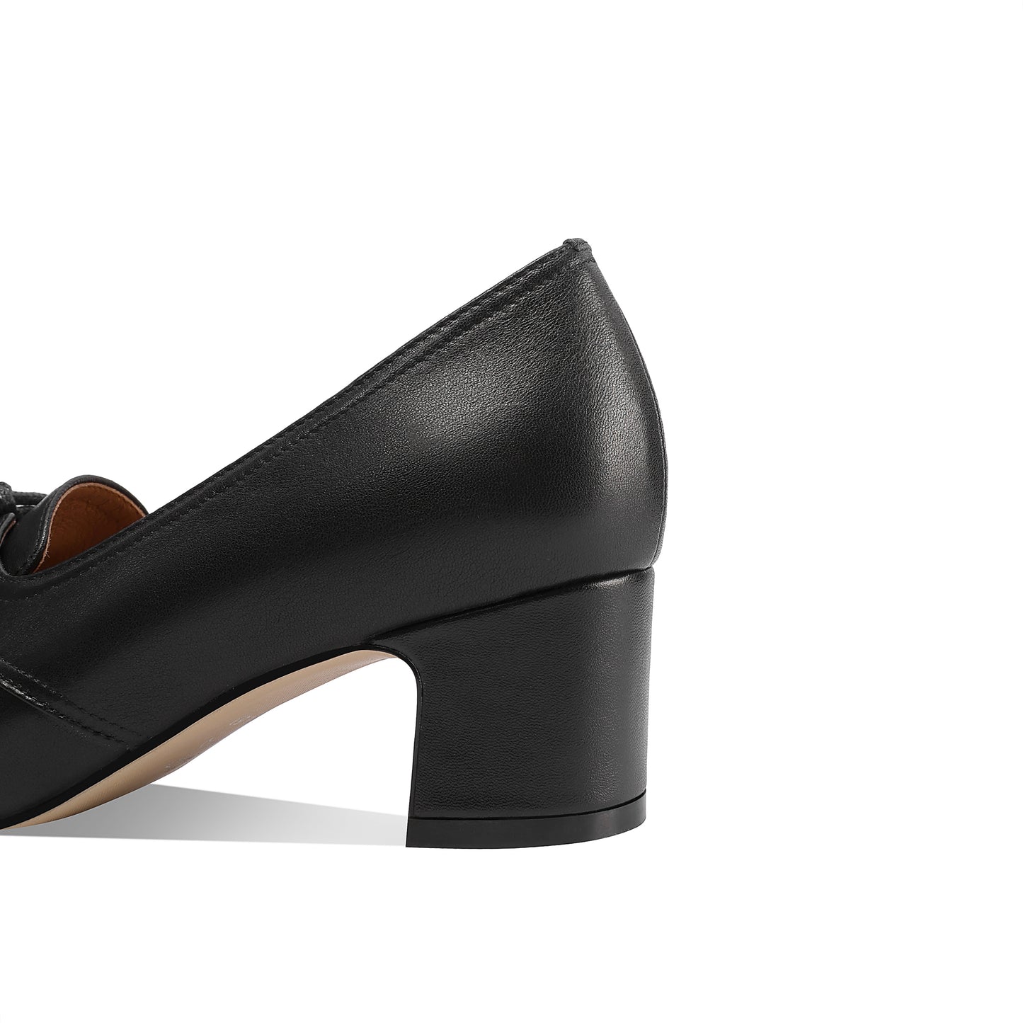 TinaCus Women's Pointed Toe Genuine Leather Handmade Chunky Heels Lace up Oxford Shoes