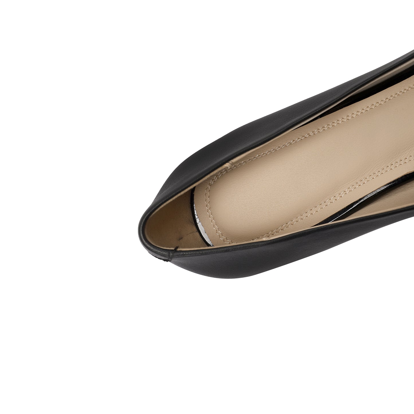 TinaCus Genuine Leather Women's Pointed Toe Handmade Chunky Heels Slip on Stylish Pumps Shoes