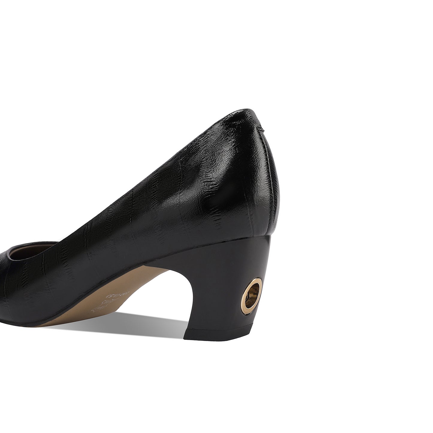 TinaCus Genuine Leather Handmade Chunky Heel Women's Pointed Toe Chic Dress Pumps Shoes