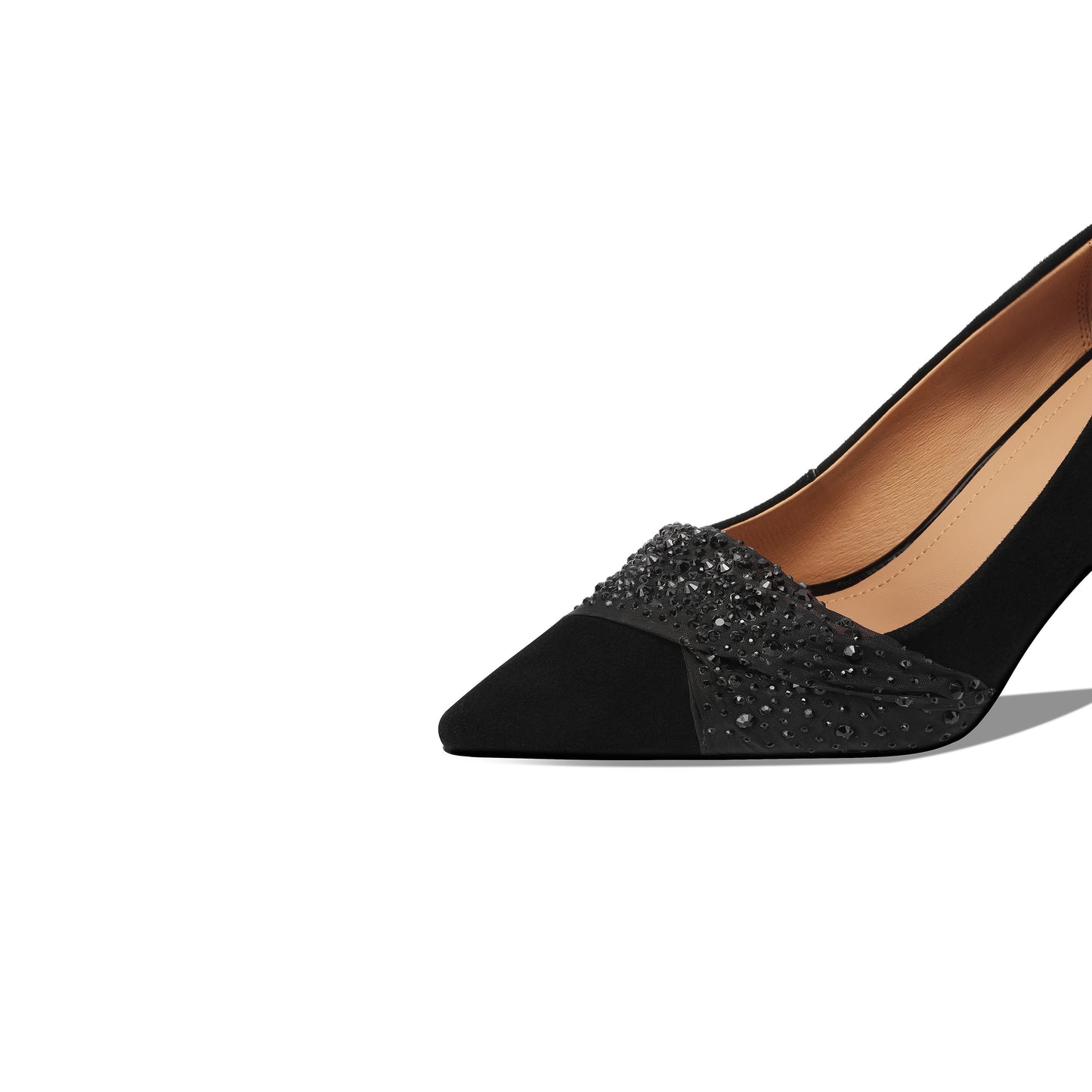 TinaCus Women's Pointed Toe Suede Leather Handmade Stiletto Heels Slip on Dress Pumps Shoes