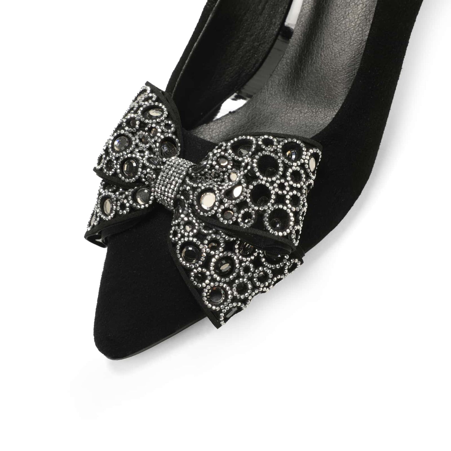 TinaCus Women's Dress Pumps Heeled Shoes Handmade Suede Leather Pointed Toe Kitten Heel with Bow Party Wedding