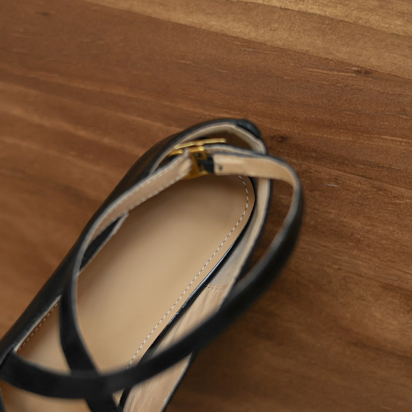 TinaCus Handmade Women's Genuine Leather Square Toe Cross Ankle Strap Mary Jane Shoes