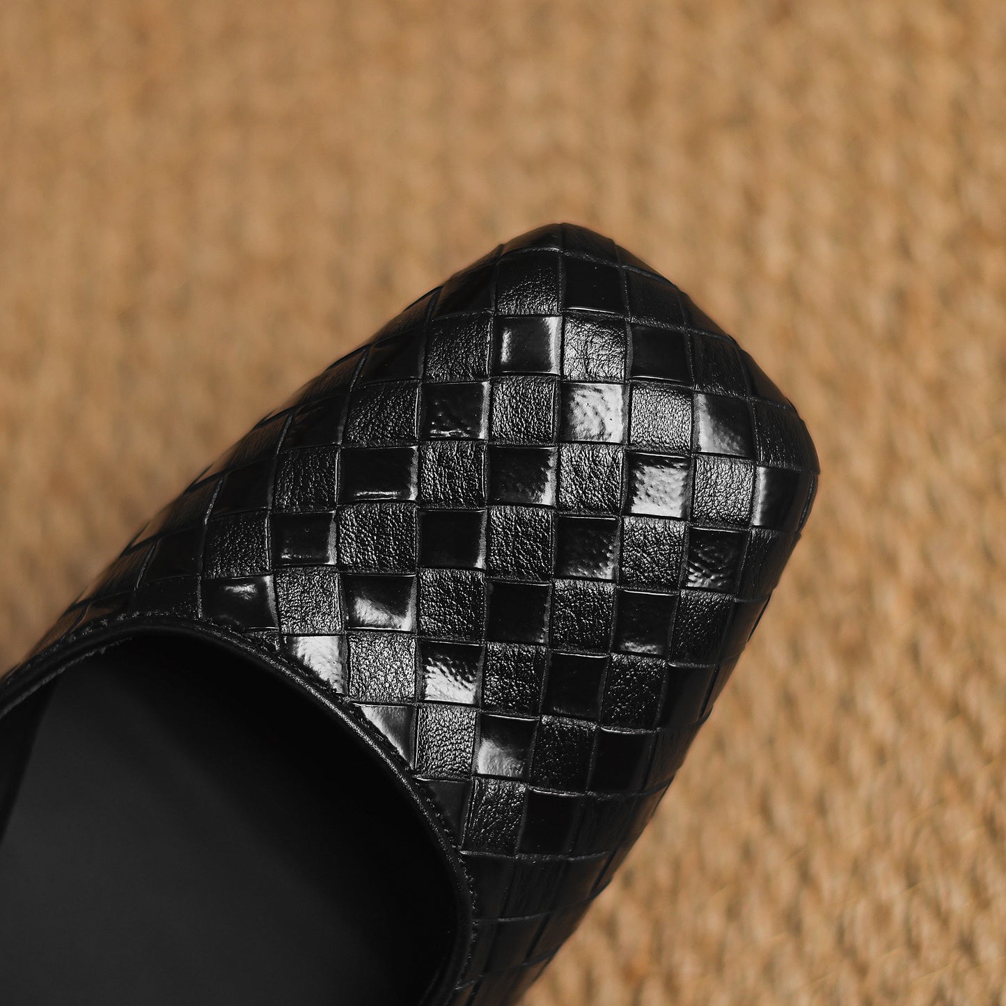 TinaCus Handmade Women's Genuine Leather Weave Buckle Square Toe Mary Jane Flats