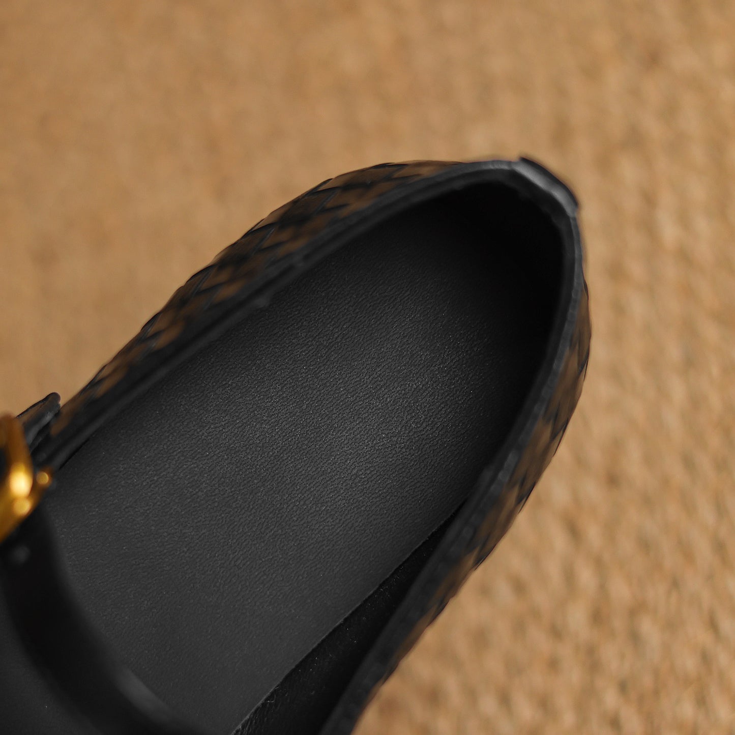 TinaCus Handmade Women's Genuine Leather Weave Buckle Square Toe Mary Jane Flats