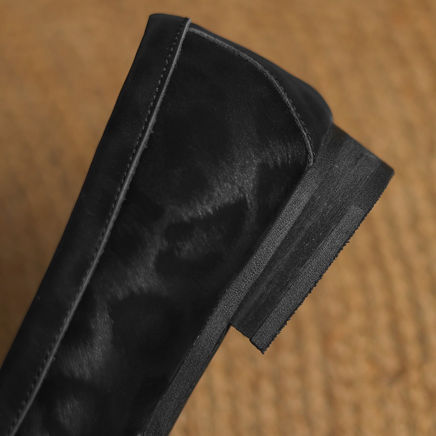 TinaCus Leopard Print Genuine Leather Women's Round Toe Handmade Buckle Slip on Flat Loafers Shoes